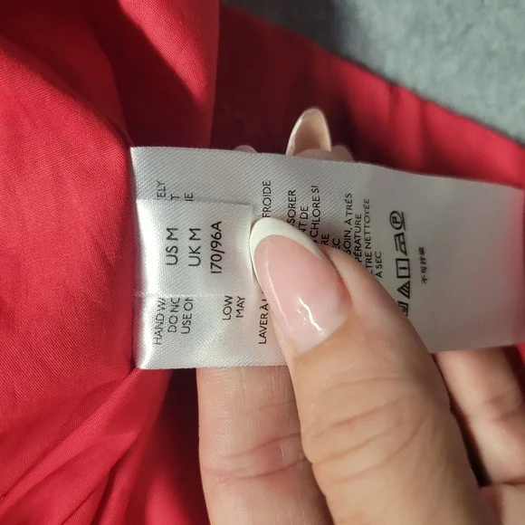 Anthropologie Maeve Puff-Sleeved Sweetheart Mini Dress Size Medium Red NEW - Picture 8 of 13